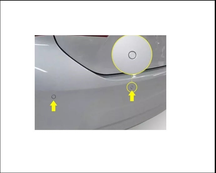 Sensor de ré  / estacionamento embutido Modelo Original cor Prata Universal 4 pontos