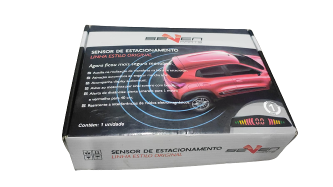 Sensor de ré  / estacionamento embutido Modelo Original cor Prata Universal 4 pontos