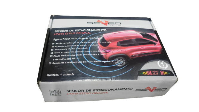 Sensor de ré  / estacionamento embutido Modelo Original cor Prata Universal 4 pontos