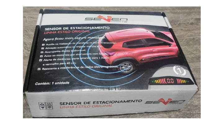 Sensor de ré  / estacionamento embutido Modelo Original cor Prata Universal 4 pontos